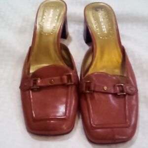 Nine West Vtg  Mules with Gold Details